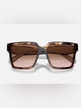 Prada Tortoiseshell Square Sunglasses with Brown Gradient Lenses